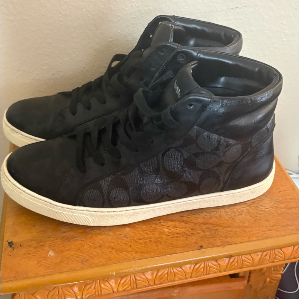 Coach Black and Gray High-Top Sneakers - Picture 6 of 6